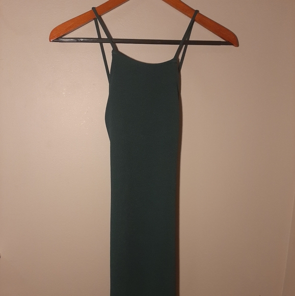 First Green Criss Cross Back Bodycon Mini Dress - Picture 6 of 6